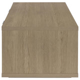 Ingram 2-Drawer Rectangular Coffee Table with Open Shelf Latte view 9