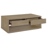 Ingram 2-Piece Coffee and End Table Set with Storage Latte view 9