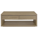 Ingram 2-Piece Coffee and End Table Set with Storage Latte view 10
