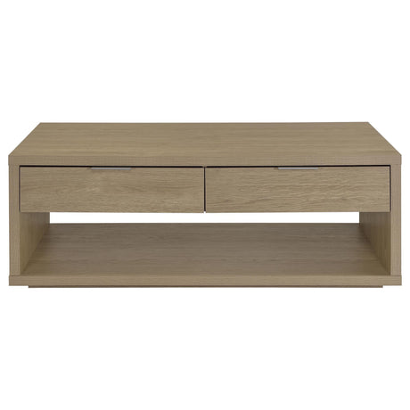 Ingram 2-Piece Coffee and End Table Set with Storage Latte view 10
