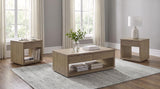 Ingram 3-Piece Coffee and End Table Set with Storage Latte from Decor Furniture