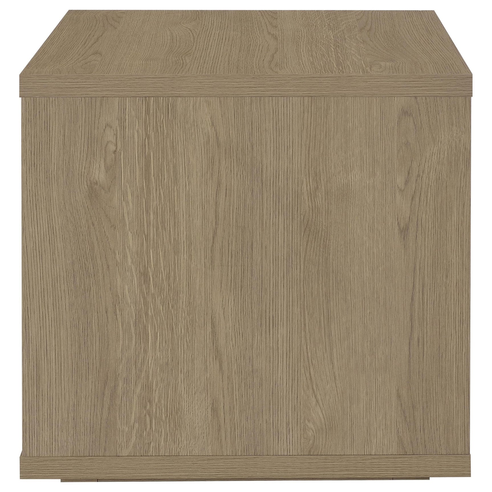 Ingram Square End Table with Drawer and Open Shelf Latte view 6