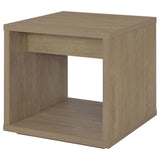 Ingram Square End Table with Drawer and Open Shelf Latte view 8