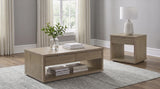 Ingram Square End Table with Drawer and Open Shelf Latte view 12
