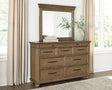 Karallin Medium Brown Dresser and Mirror from Decor Furniture