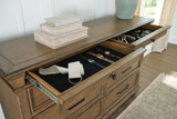Karallin Medium Brown Dresser detail view