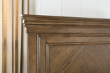 Karallin Medium Brown King Panel Bed detail view