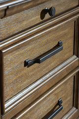 Karallin Medium Brown Nightstand detail view
