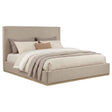 Knox Eastern King Fabric Upholstered Platform Bed Khaki view 2
