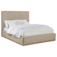 Knox Queen Fabric Upholstered Platform Bed Khaki view 2