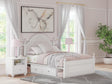 Kozlani White Upholstered Panel Storage Bedroom Set view 11