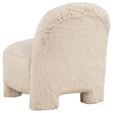 Lacombe Faux Fur Accent Chair Latte view 5