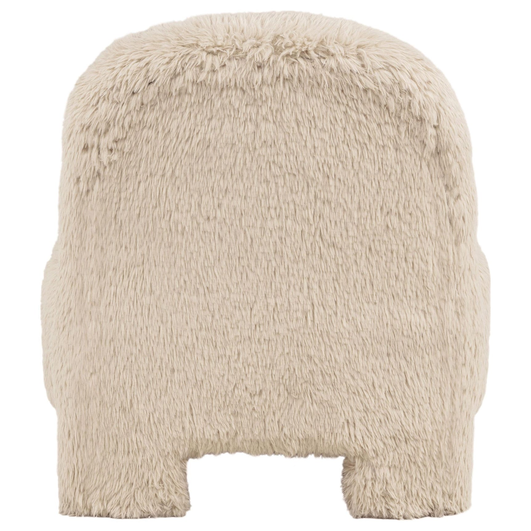 Lacombe Faux Fur Accent Chair Latte view 6