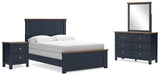 Landocken Brown/Blue Panel Bedroom Set view 2