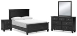 Lanolee Black Panel Bedroom Set from Decor Furniture