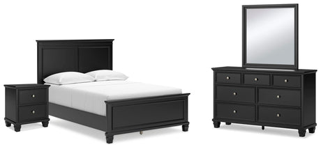 Lanolee Black Panel Bedroom Set view 2