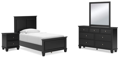 Lanolee Black Panel Bedroom Set view 3