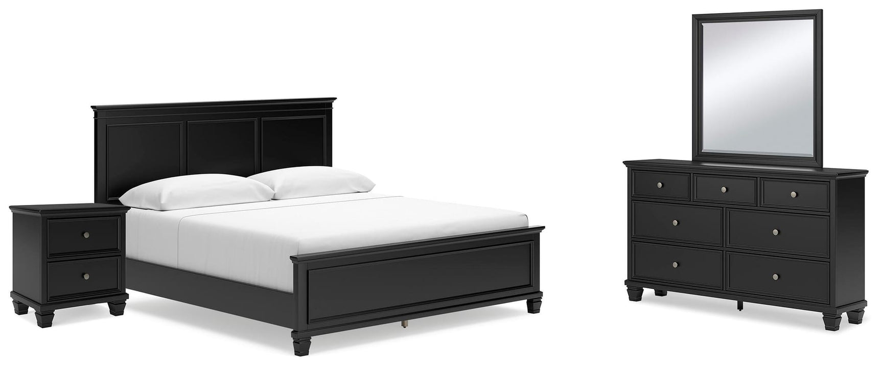 Lanolee Black Panel Bedroom Set view 4