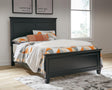 Lanolee Black Panel Bedroom Set Full 3: Bed, Dresser, Mirror from Decor Furniture