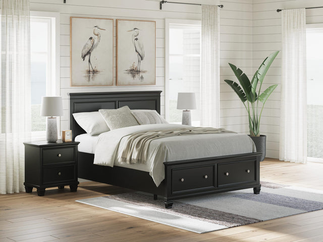 Lanolee Black Panel Storage Bedroom Set view 12