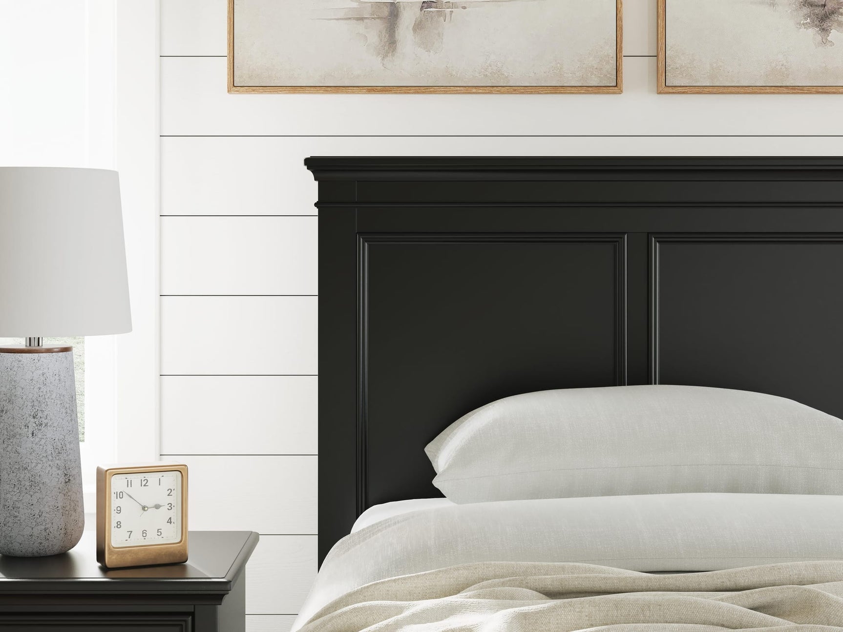 Lanolee Black Panel Storage Bedroom Set Twin 3: Bed, Dresser, Mirror from Decor Furniture