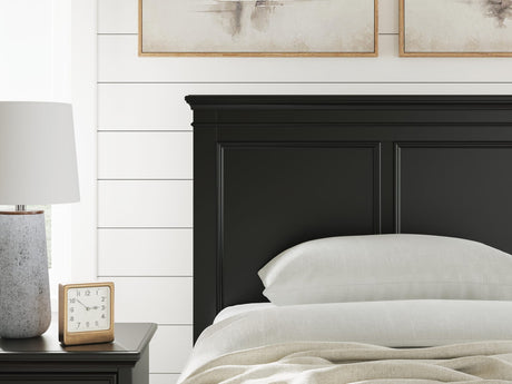 Lanolee Black Panel Storage Bedroom Set Twin 3: Bed, Dresser, Mirror from Decor Furniture