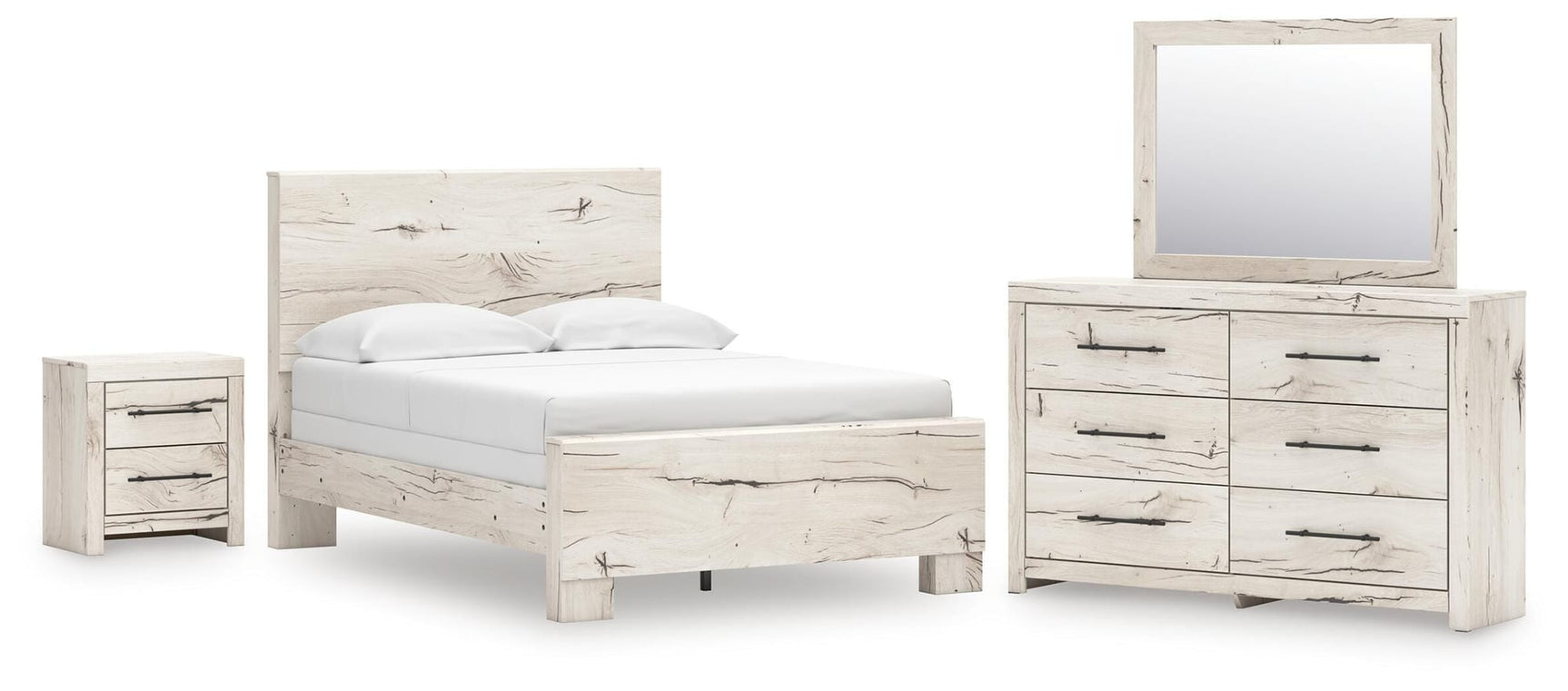 Lawroy Light Natural Panel Bedroom Set view 2