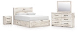 Lawroy Light Natural Panel Storage Bedroom Set 4 from Decor Furniture