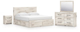 Lawroy Light Natural Panel Storage Bedroom Set 4 view 2
