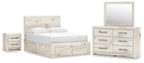 Lawroy Light Natural Panel Storage Bedroom Set 4 view 3