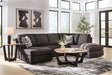 Lentiz Onyx 2-Piece Sectional with Chaise from Decor Furniture