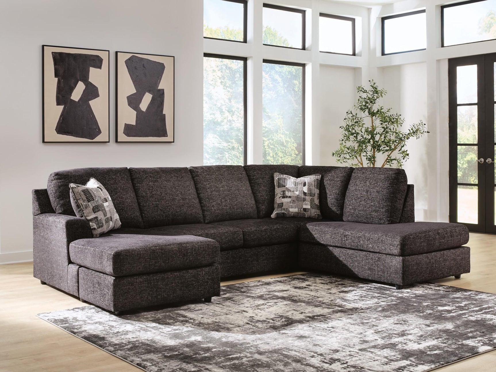 Lentiz Onyx 2-Piece Sectional with Chaise view 2