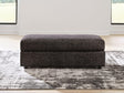 Lentiz Onyx Performance Fabric,Next-Gen Nuvella™,Chenille Oversized Accent Ottoman from Decor Furniture