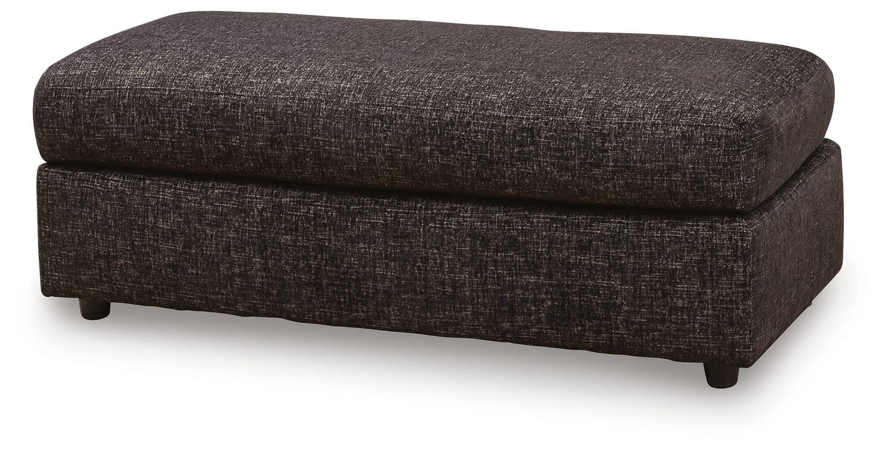 Lentiz Onyx Performance Fabric,Next-Gen Nuvella™,Chenille Oversized Accent Ottoman angled view