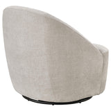 Leon Chenille Upholstered Swivel Accent Chair Beige view 8