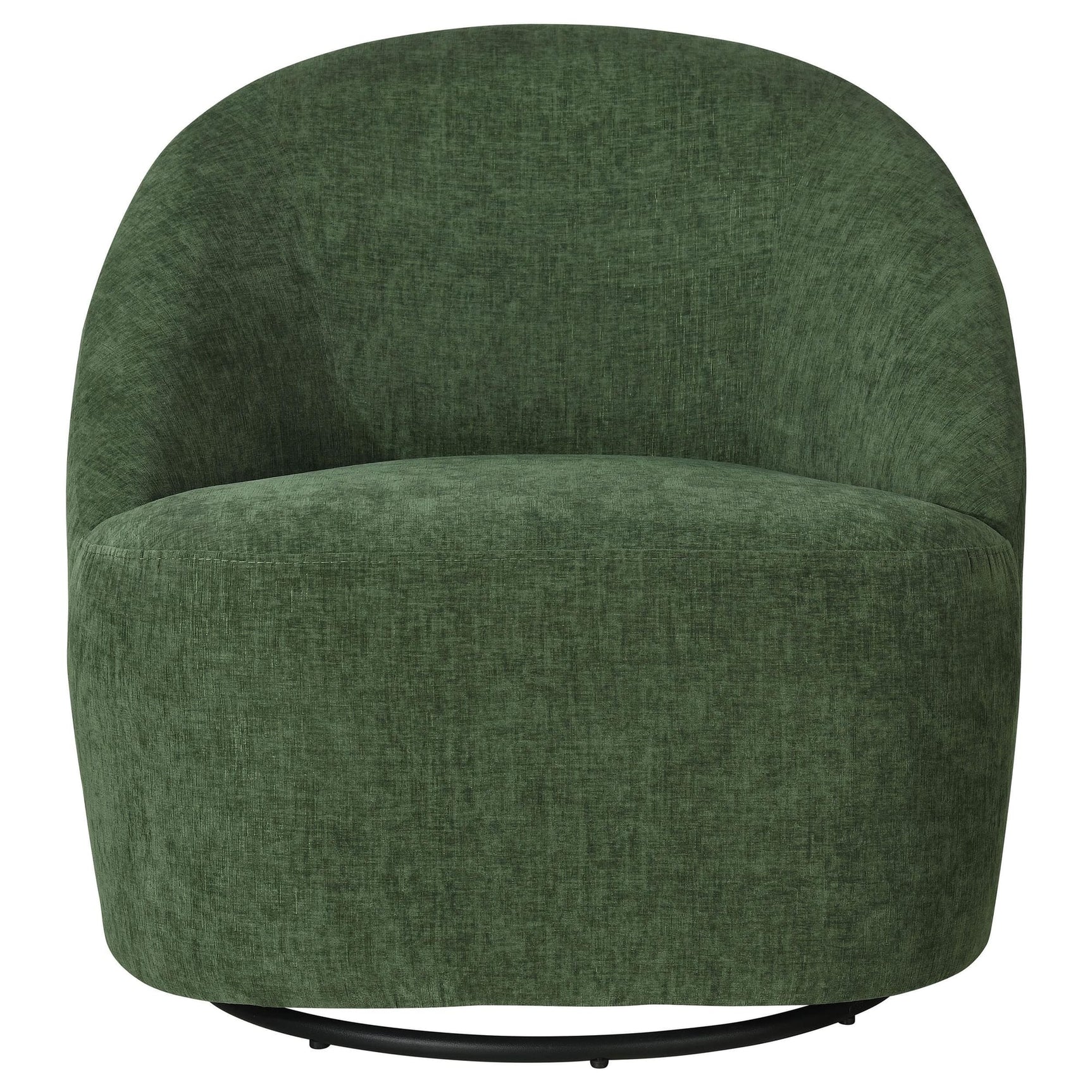 Leon Chenille Upholstered Swivel Accent Chair Green view 3