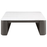 Lior 2-Piece Square Marble Top Coffee and End Table Set Charcoal view 7