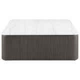 Lior 2-Piece Square Marble Top Coffee and End Table Set Charcoal view 8