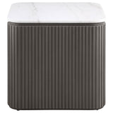 Lior 3-Piece Rectangular Marble Top Coffee and End Table Set Charcoal view 4