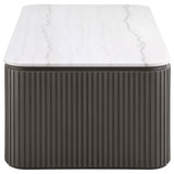 Lior 3-Piece Rectangular Marble Top Coffee and End Table Set Charcoal view 8