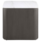 Lior 3-Piece Square Marble Top Coffee and End Table Set Charcoal view 4