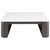 Lior 3-Piece Square Marble Top Coffee and End Table Set Charcoal view 7