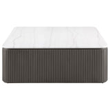 Lior 3-Piece Square Marble Top Coffee and End Table Set Charcoal view 8