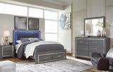 Lodanna Gray Panel Bedroom Set Queen 3: Bed, Dresser, Mirror from Decor Furniture