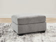 Loreo Flint Chenille Ottoman from Decor Furniture