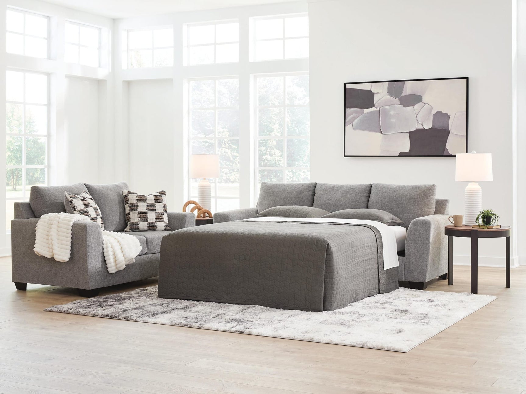 Loreo Flint Chenille Queen Sofa Sleeper from Decor Furniture