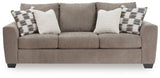 Loreo Truffle Chenille Queen Sofa Sleeper view 3