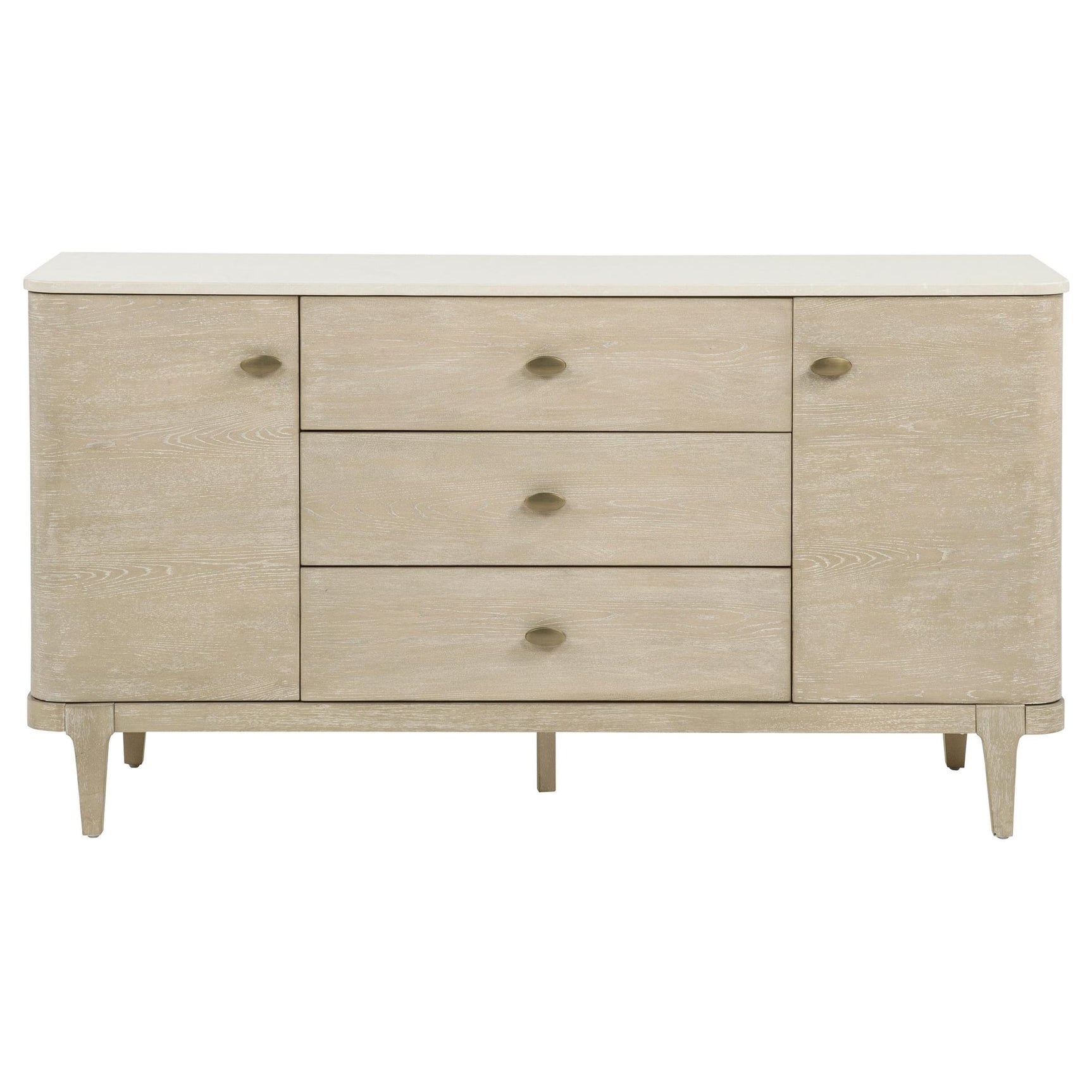 Lucaire 2-door 3-drawer Cultured Marble Top Sideboard Sandstone view 2