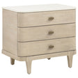 Lucaire 3-drawer Nightstand Bedside Table Sandstone from Decor Furniture