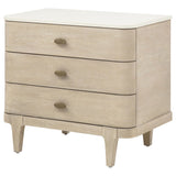 Lucaire 3-drawer Nightstand Bedside Table Sandstone view 3